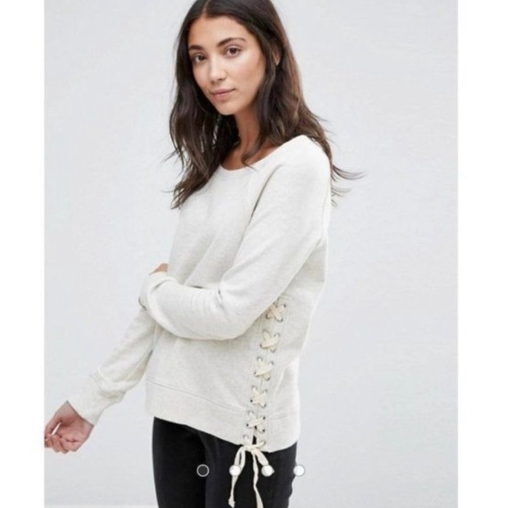 Pam & Gela Lace Up Sweatshirt